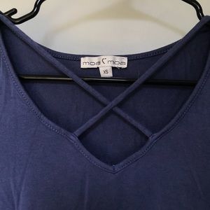 Strappy Blue Tee